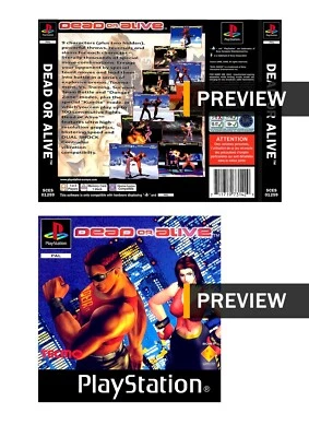Dead or Alive - PlayStation PS1 Replacement Inlay Covers Front Back - Image 1 of 3