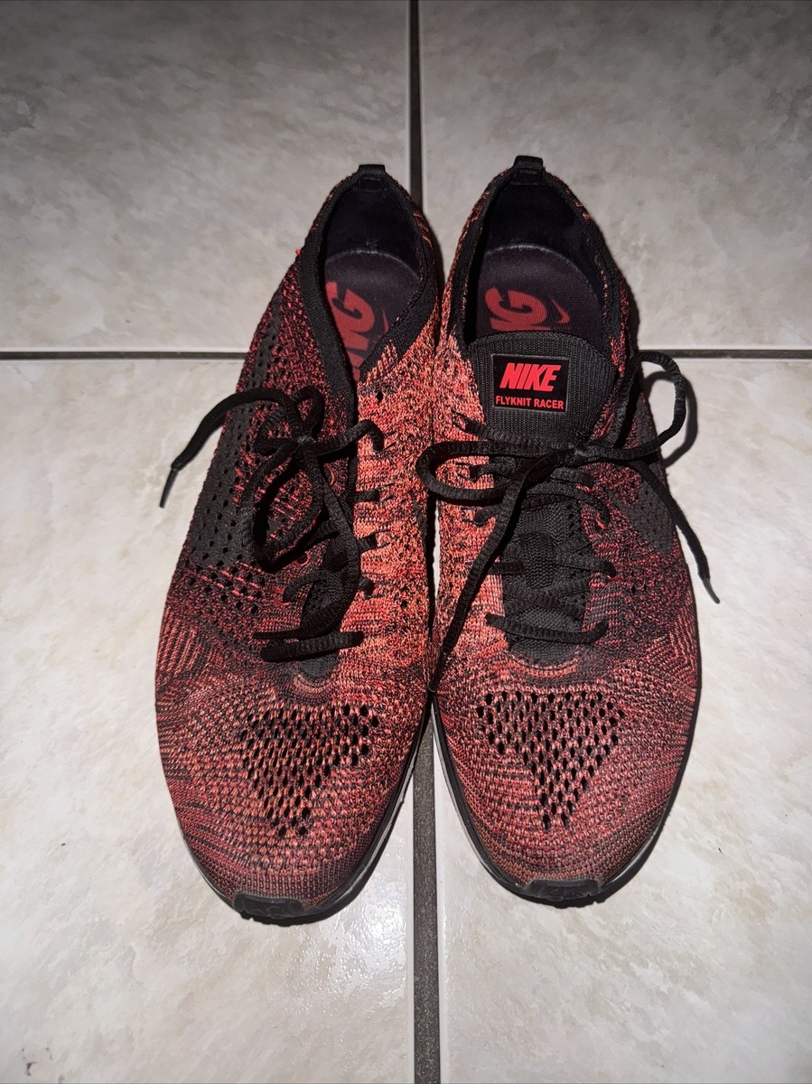 Nike Flyknit Racer Mens Sz 9.5 Red Used | eBay display picture 1