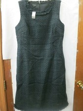 NWT Talbots Black Ruffles Winter Career Sleeveless Dress - Size 6 D-18