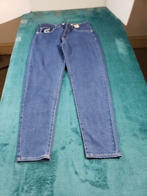 Levis Jeans Sz 16 Youth Girls Blue Silver Tab Denim Pants Stretch Mini Mom NWT