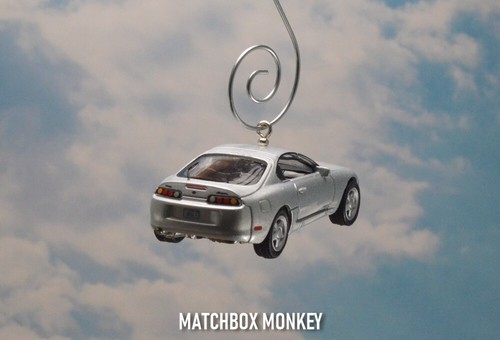 1993 Silver Toyota Supra Custom Christmas Tree Ornament 1/64 Adorno Hatchback - Picture 9 of 12