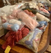 Huge Lot Random Colors Needlepoint mostly 100 Wool, some acrylic