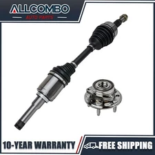 Front Left CV Axle Shaft + Wheel Bearing Hub for 10-16 Chevy Equinox GMC Terrain
