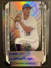 2021 Leaf Metal Draft Baseball Michael McGreevy #BA-MM4 Black Auto /15