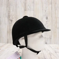 Charles Owen Junior Riding Helmet -Size 7-1/4 (59 CM) Show Jumper Velvet Black