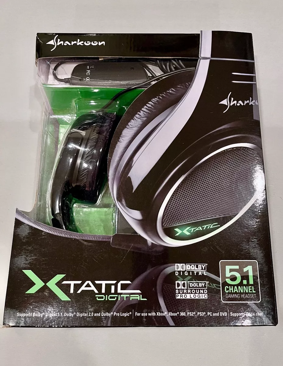 Sharkoon X-Tatic Digital Headset Dolby 5.1 With Amp For PS2, PS3, PS4, PC,  Used | eBay