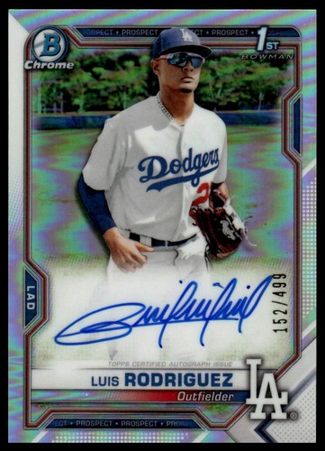 2021 Bowman Chrome #CPA-LR Luis Rodriguez Prospect Autographs Refractor #/499