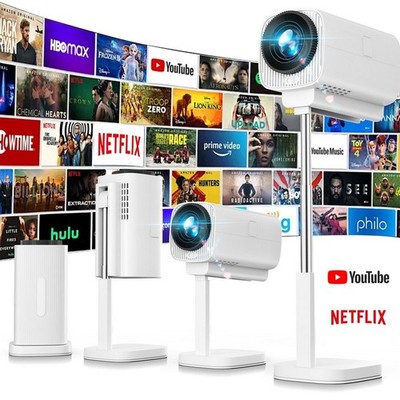 Mini Beamer Projektor Bluetooth Smart Heimkino Tragbar Automatischen