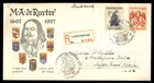 Mayfairstamps Netherlands FDC 1957 Michiel A de Ruyter and Ship Registered First