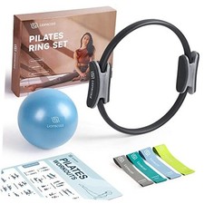 Pilates Ring Set   14" Anti-Deformation Magic Circle with Padded Black