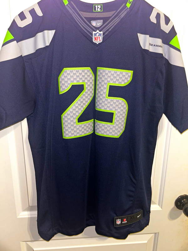Nike Seattle Seahawks Richard Sherman #25 Men's XL NFL Jersey Blue Green Gray