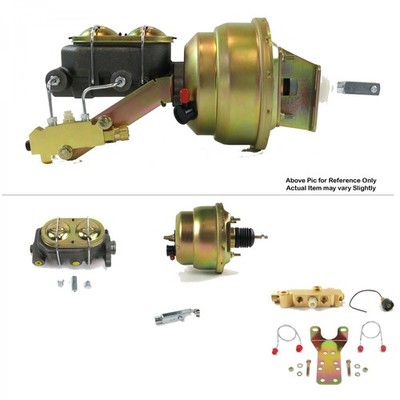 1967-1969 Chevy Camaro FW Mount Pwr 7'' Dual Brake Booster Kit BM Disc / Drum 