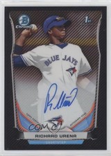 2014 Bowman Chrome Prospect Carbon Fiber Refractor 1/10 Richard Urena Auto pb9