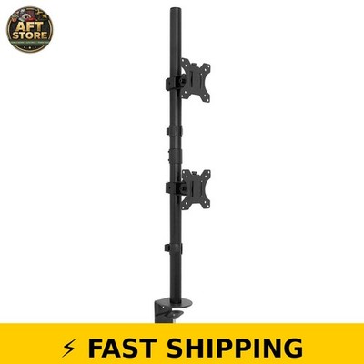 MOUNT-IT! Vertical Dual Monitor Desk Mount | Fits 13''-32'' Screens