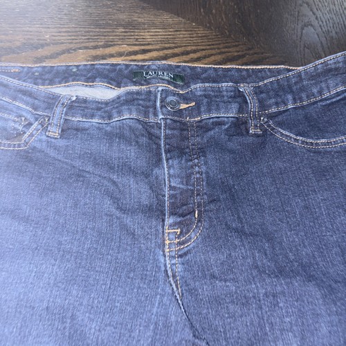 Lauren Ralph Lauren Jeans Co. Premium Women's Blue Jeans Straight Size 16W EUC - Picture 4 of 6