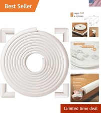 15ft Baby Proof Edge Protector with 4 Corner Guards - Sleek Off-White Safety