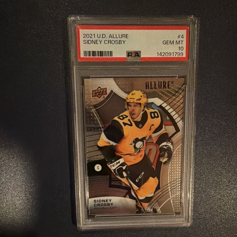 Upper Deck 2021-22 Allure Sidney Crosby #4 Penguins PSA 10 Ice Hockey