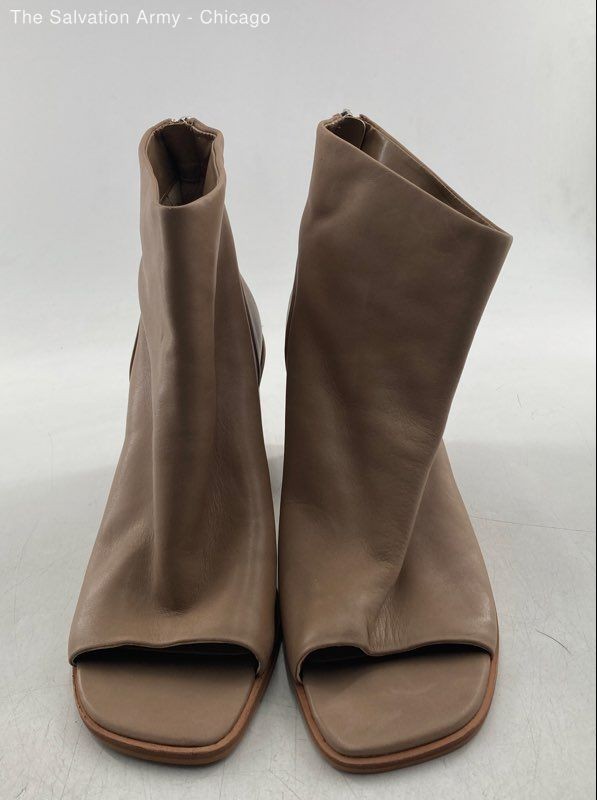 Vince Camuto Womens Brown Leather Open Toe Ankle Booties Size 10M