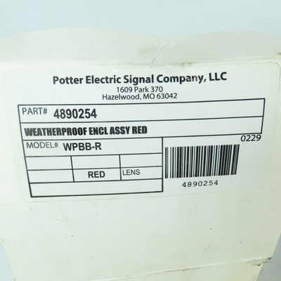 Potter 4890254 Contenitore Esterno Rosso WPBB-R Per Allarme Antincendio