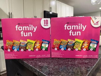 Family Fun Variety Pack Chips Snacks 18 Bags Assorted Fritos Cheetos Lays 2 Pack