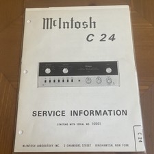 McIntosh C 24 Original Service Information