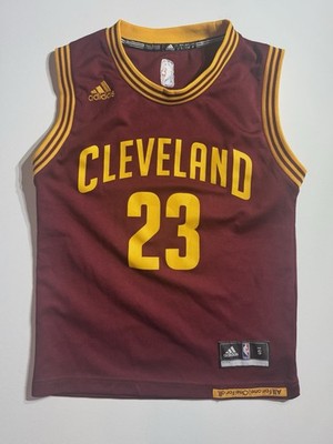 Adidas LeBron James Cleveland Cavaliers NBA Basketball Jersey Youth S Burgundy