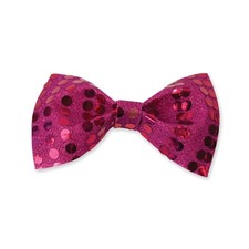 Bow Tie Sequin Pink Costume Accessory