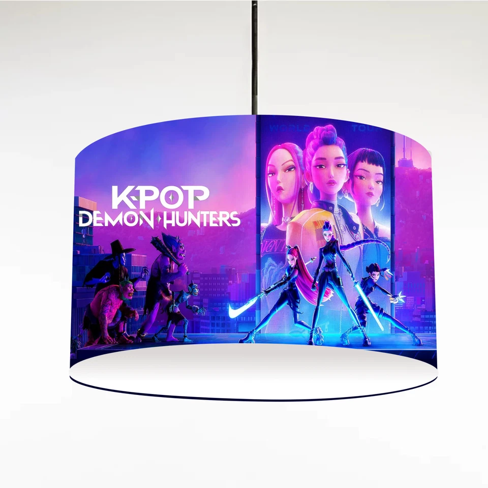 K POP DEMON HUNTERS CEILING DRUM LIGHT SHADE / TABLE LAMPSHADE 3 SIZES