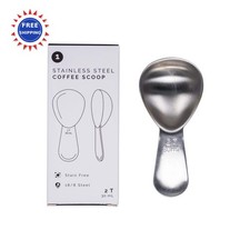 Coffee Scoop 2 Tbsp Stainless Steel Brushed Tablespoon Capacity Fits inside