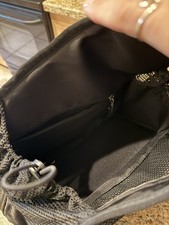 Slow T Black Side Sling Pet Carrier Button Padded Adjustable Strap Medium 
