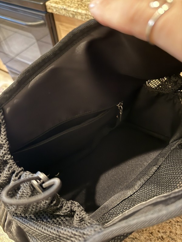 Slow T Black Side Sling Pet Carrier Button Padded Adjustable Strap Medium 