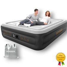 Queen Air Mattress 18" Elevated Inflatable Bed Built-in Pump 660lb New In Box