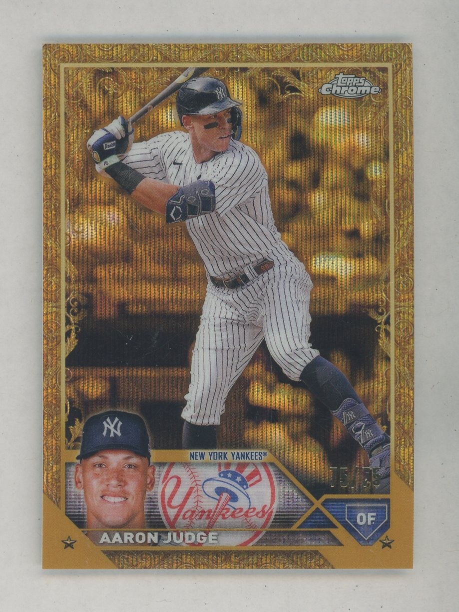 2023 Topps Chrome Gilded Collection Wave Gold Etch #99 Aaron Judge Yankees 75/75