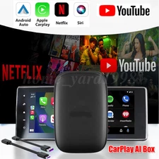 Wireless Carplay AI box WIFI Android Auto Adapter Converter w/ Netflix YouTube