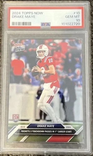2024 Topps Now - Drake Maye #10 PSA 10 GEM MINT