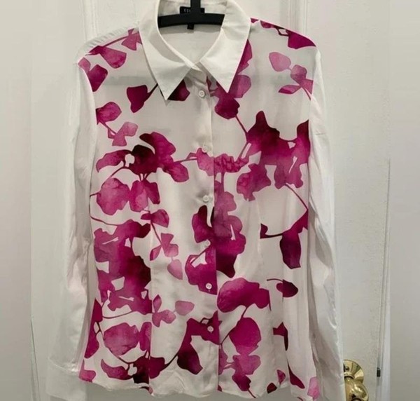 Women Escada Shirt Pink Polyester 38 / M / 46