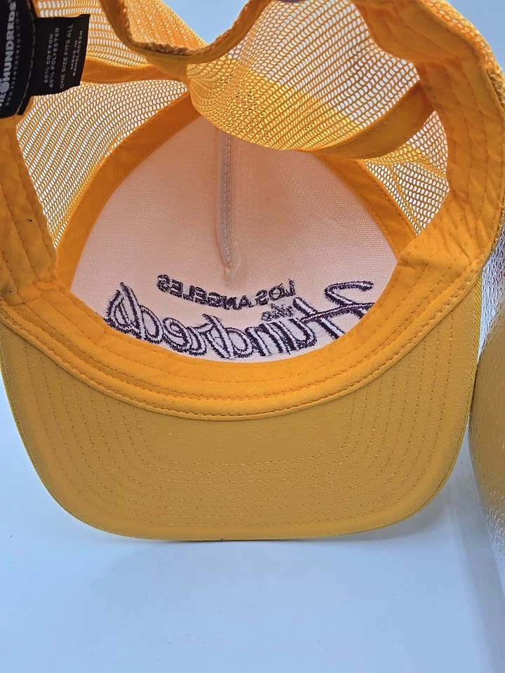 The Hundreds Los Angeles Streetwear SnapBack Yellow Cap Embroidered Logo - Image 4 of 4