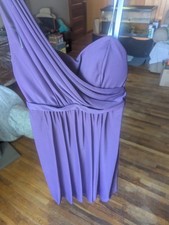 David's Bridal Plum Bridesmaid Gown Dress Size 4