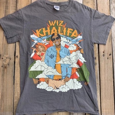 Wiz Khalifa Rapper Hip-Hop Rap Music short sleeve charcoal color shirt