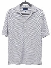 Striped Navy White Men's Polo Shirt