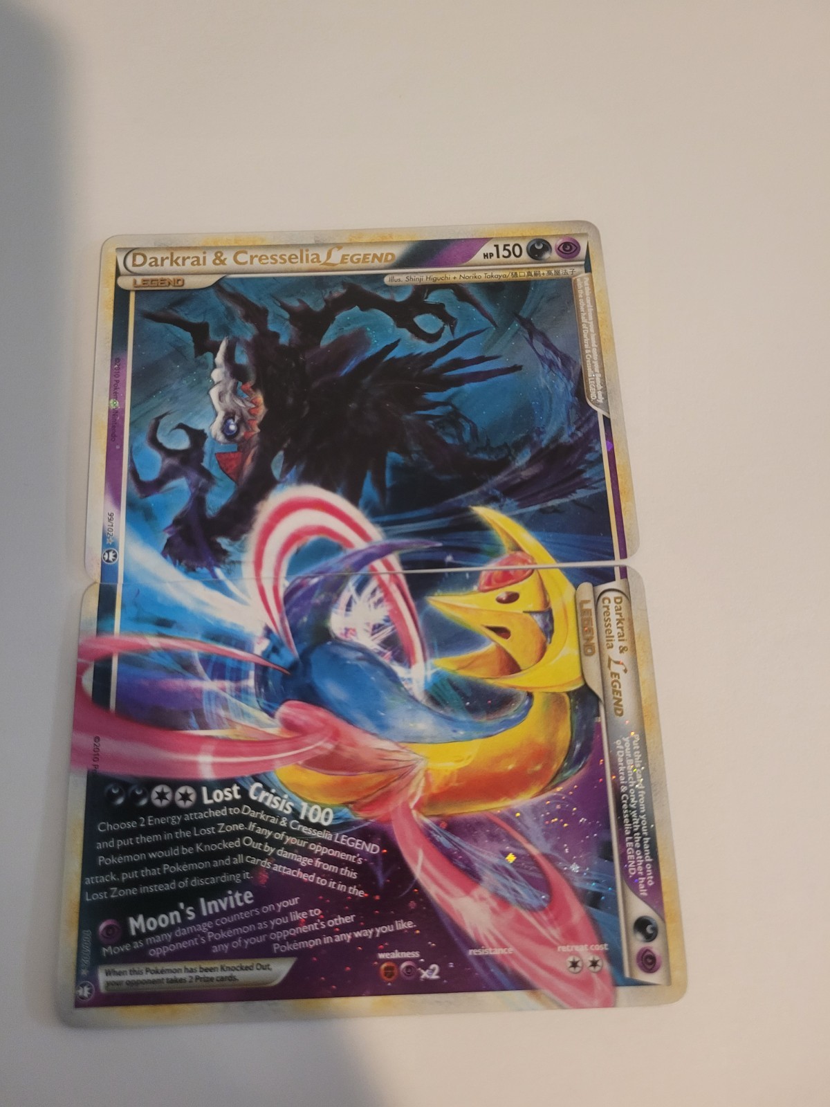 Pokemon 2010 Darkrai & Cresselia Legend English Top and Bottom Mildly Played