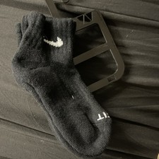 Nike Kids Performance Cushioned Ankle Socks 3 Pair Black Size Small Dri Fit