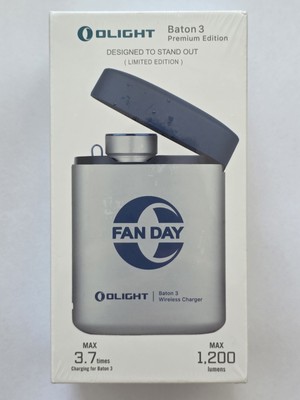 Olight Baton 3 Premium Edition Silber Ofan Tag Taschenlampe 1200 Lumen LED Mini