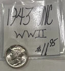 1943 10C Silver Mercury Dime (UNC) Uncirculated Cond! “WW-II Era” ENN Coins