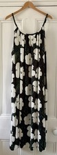 Andy Warhol Uniqlo Womens Black White 1964 Flowers Cami Maxi Dress L UK 14 EU 42