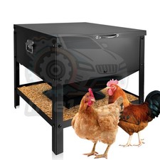 Chicken Feeder 80 lb with Waterproof Lid Freestanding Chicken Feeding Box
