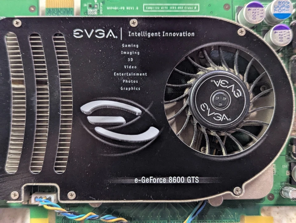 EVGA e-GeForce 8600 GTS 256MB GDDR3 PCIe Video Card Dual DVI S-Video NVIDIA GPU - Image 2 of 4