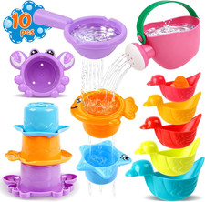 10 Pcs Bath Toys for Kids Ages 1-3, Bathtub  Pool Water Toys for Toddlers 1-3 