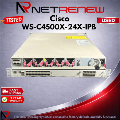 Cisco WS-C4500X-24X-IPB Catalyst   24 Port 10GE IP Base Switch