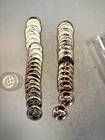 1958P WASHINGTON QUARTER 90% SILVER CH. BU BRILL. UNC. 40 COIN ROLL TYPE B REV.